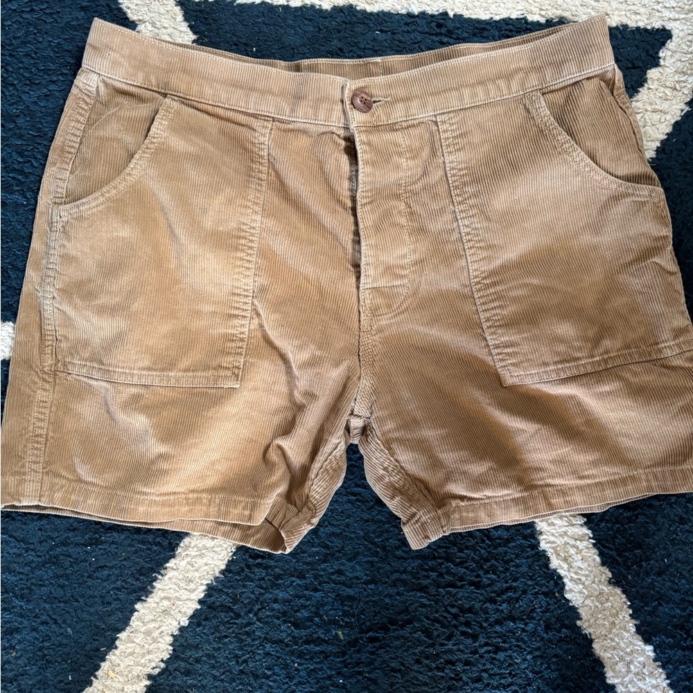 Men's Tan Corduroy Shorts